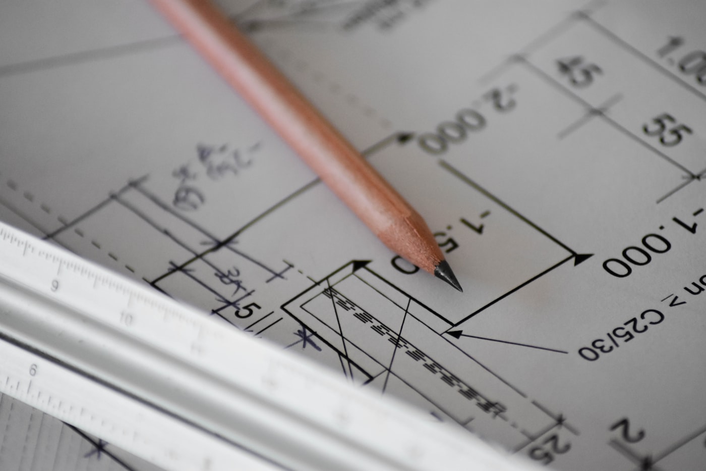 Structural drawings and measuring tools