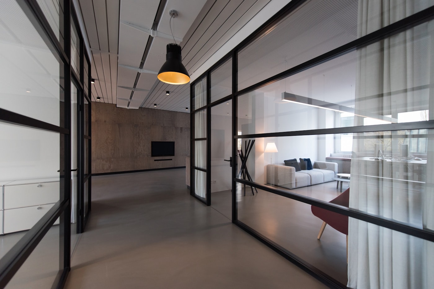 A finished modern interior fit-out